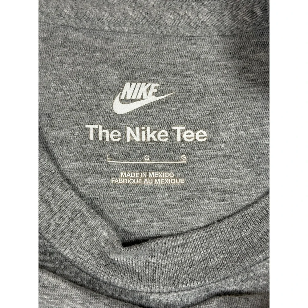 Nike Graphic T-Shirt Boys Large Gray Only Fresh Air Tropical Palm Tree Beach